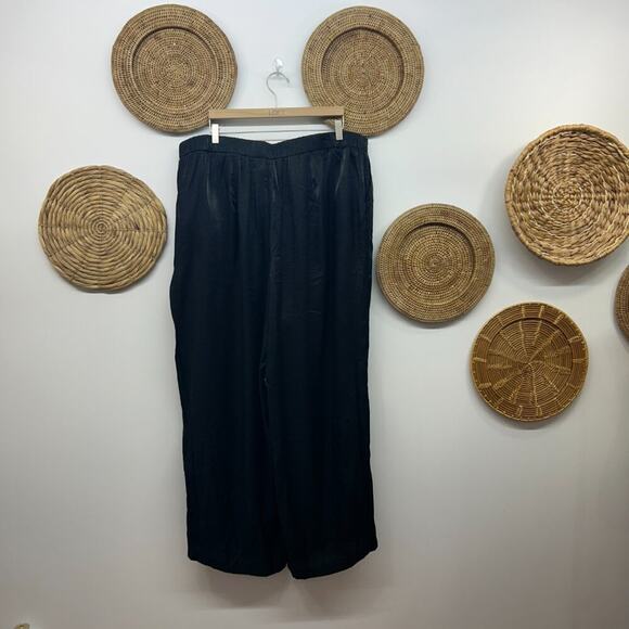 NEW $100 Eloquii Black Wide Leg Lightweight Pants Trousers Plus Size 20 - Picture 2 of 7